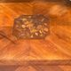 Center table decorated with marquetry of leaves and flowers in Louis XVI style, 19th century period