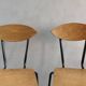 Pair of wooden and metal chairs, 1960s