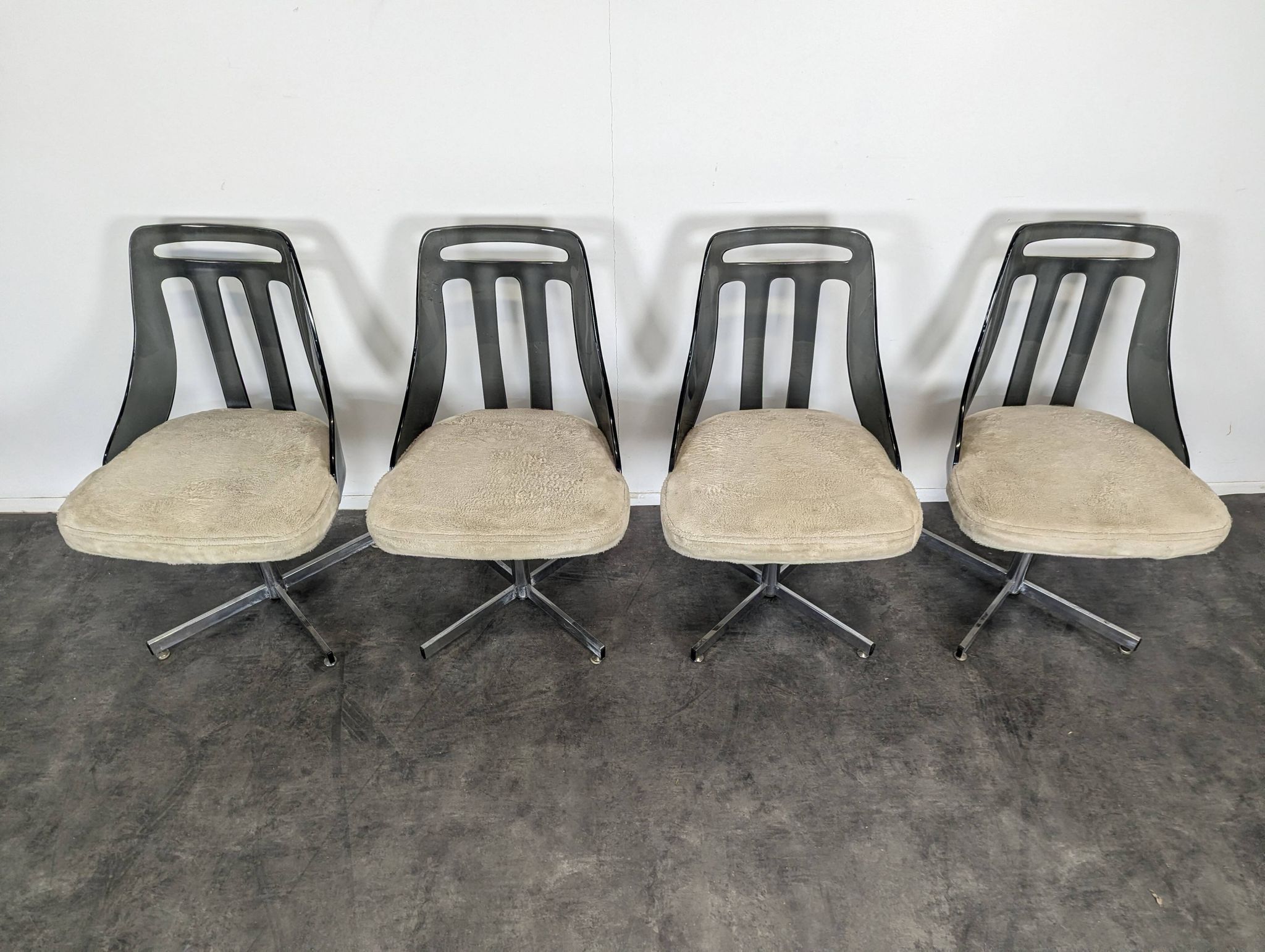 Set of 4 Space Age chairs by Brody