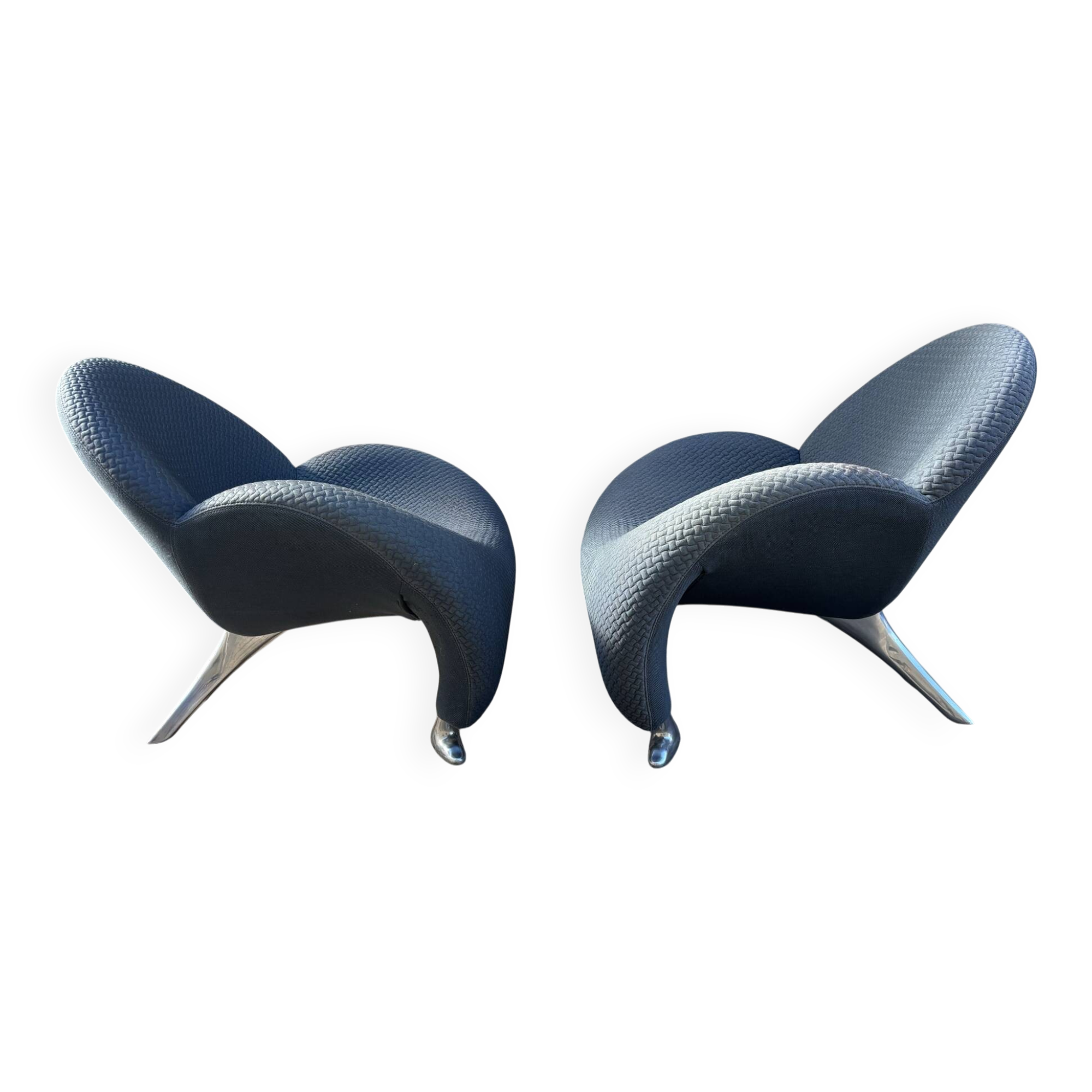 Pair of design armchairs Papageno Jan Armgardt Leolux