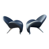 Pair of design armchairs Papageno Jan Armgardt Leolux