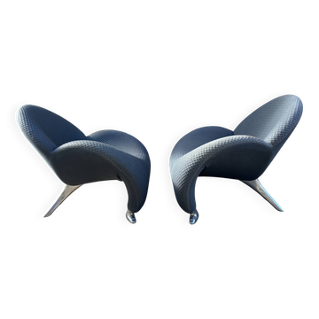 Pair of design armchairs Papageno Jan Armgardt Leolux