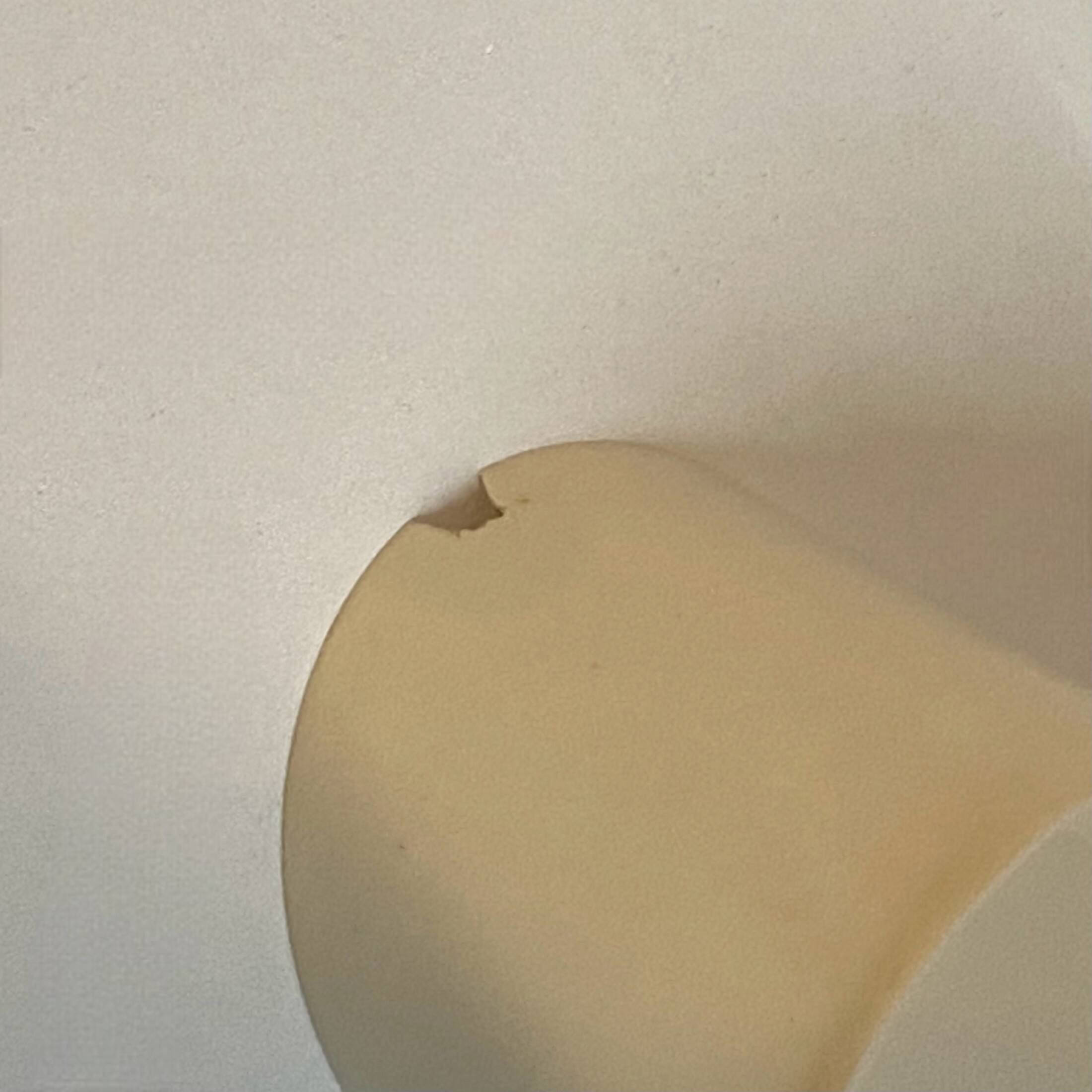 Old oblique wall light in white opaline and plastic fixing base LAMP-7209