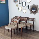 Set of 6 60's Scandinavian design chairs