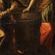 Peinture italienne antique Le Christ et la Samaritaine au puits