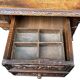 Desk with tiered secret drawer in solid oak Louis XIII