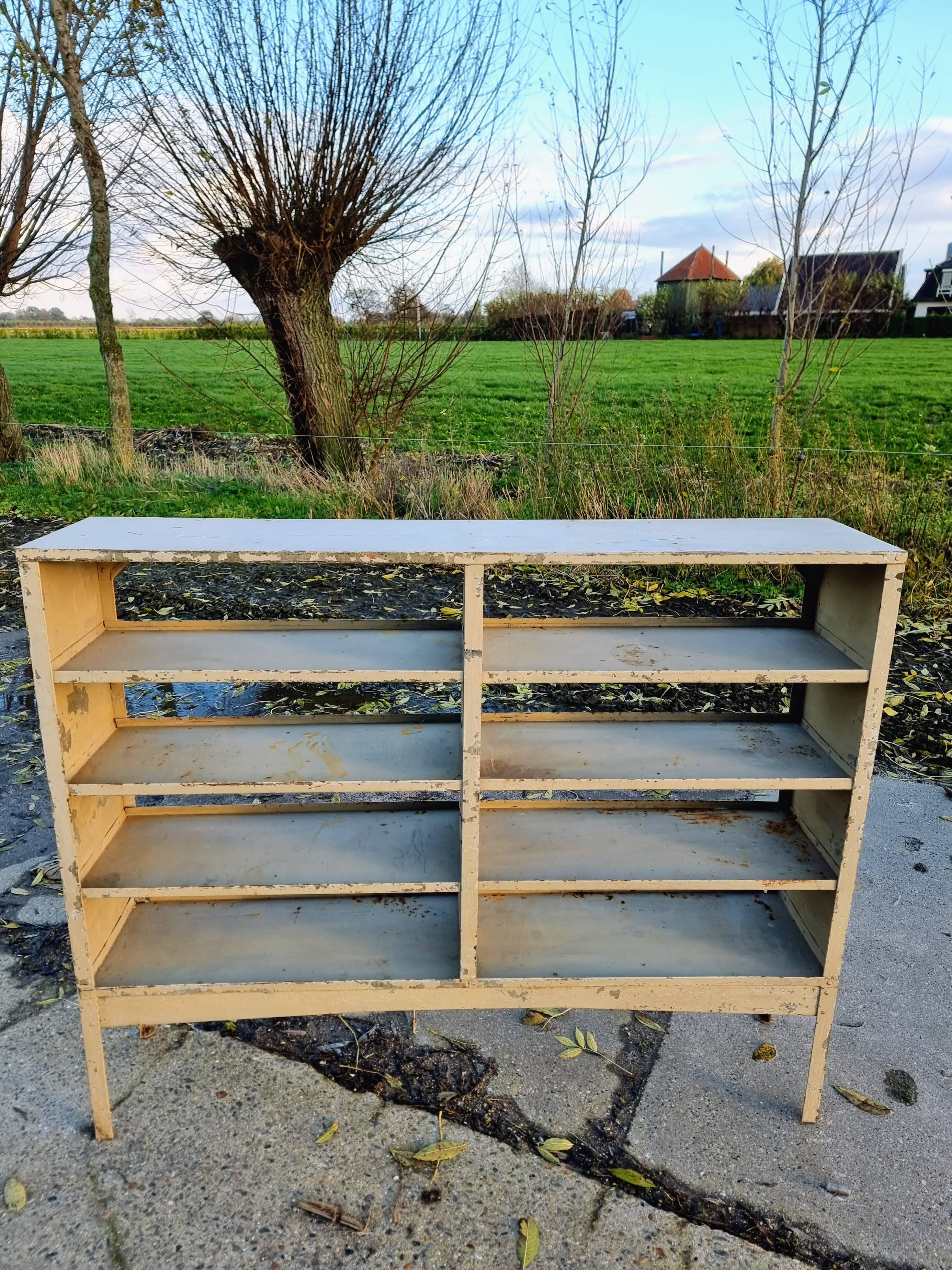Industrial shelving unit rack shoe cabinet riveted