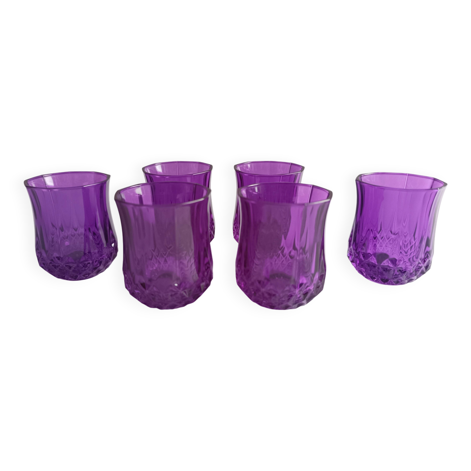 Verres Cristal d’Arques Longchamp violet