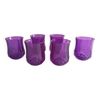 Longchamp Crystal d'Arques purple glasses