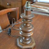 Turned wooden lamp foot
