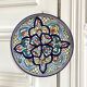 Polychrome decorative ceramic plate