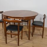 Mid-Century Teak Dining Table & Chairs by Hans Olsen for Frem Røjle.