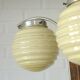 Original Art Deco Chandelier Antique Hand Blown Glass Pendant Light 1940's
