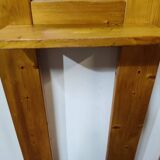 Vintage pine wall coat rack