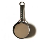 Round wrought iron metal mirror, 1950s