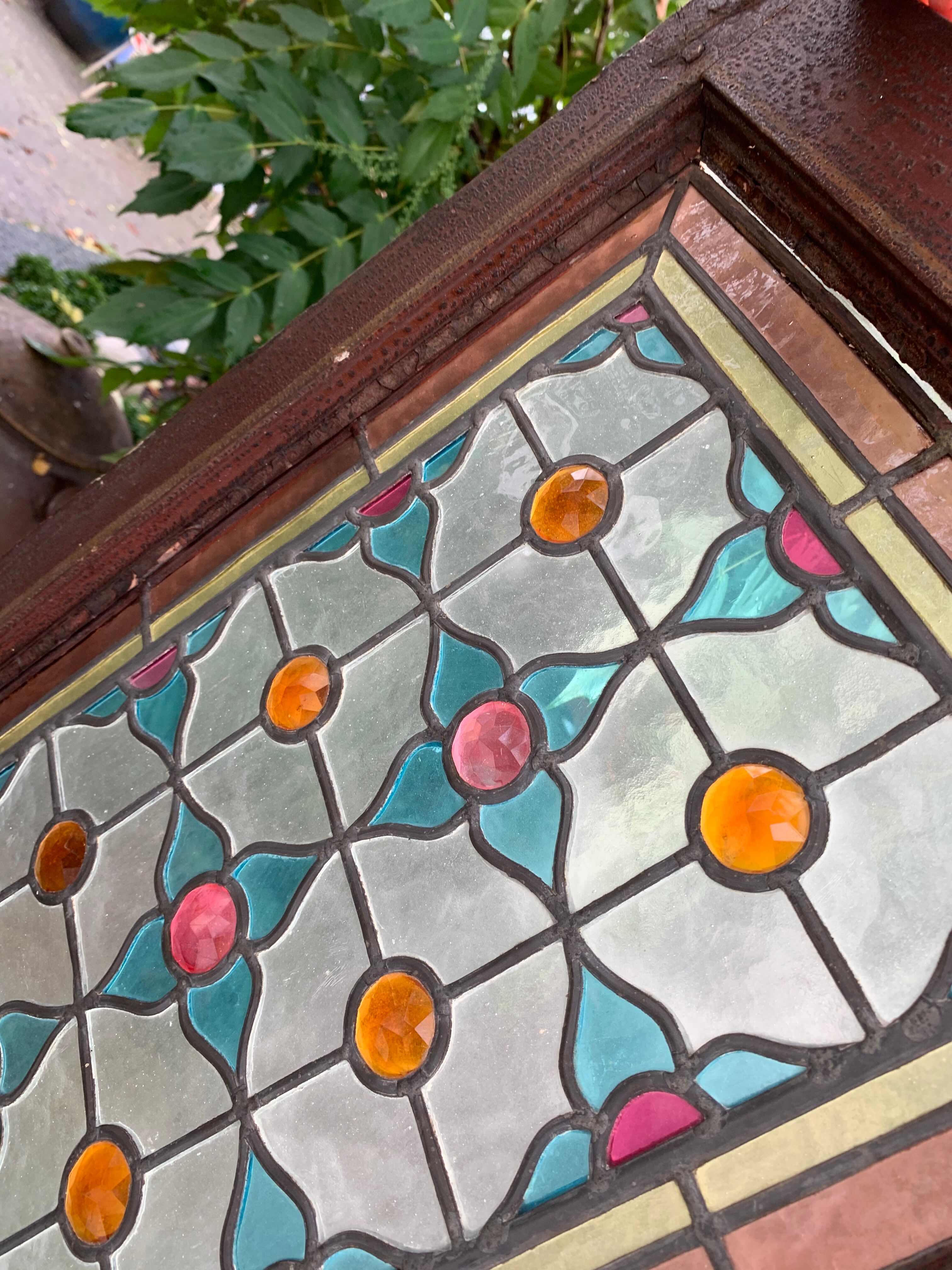Cabochon stained glass 155x30