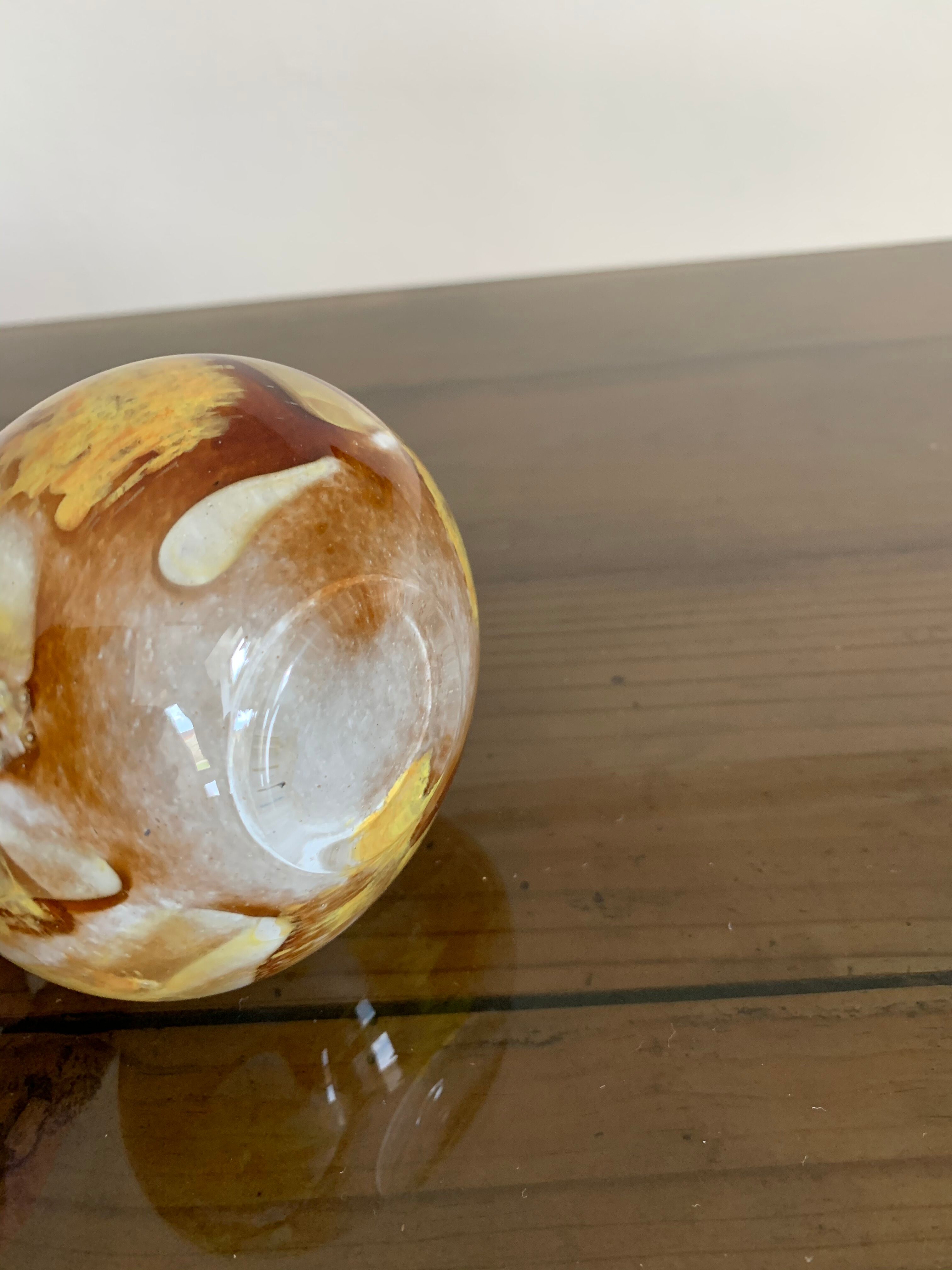 Vintage Murano glass ball vase