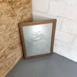 Golden contour wall mirror