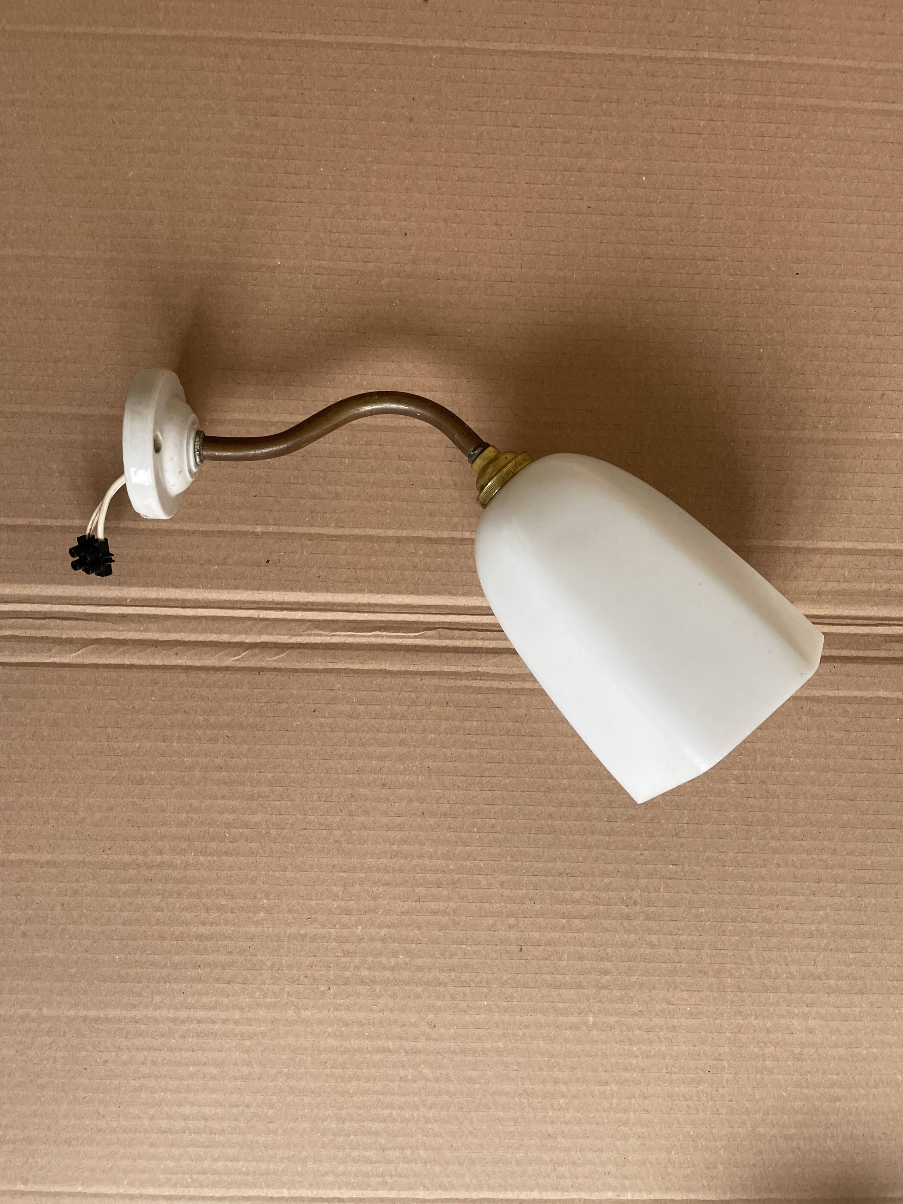 Antique Art Deco swan neck wall light