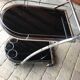 Vintage chrome and smoked black glass bar cart - 1970s design