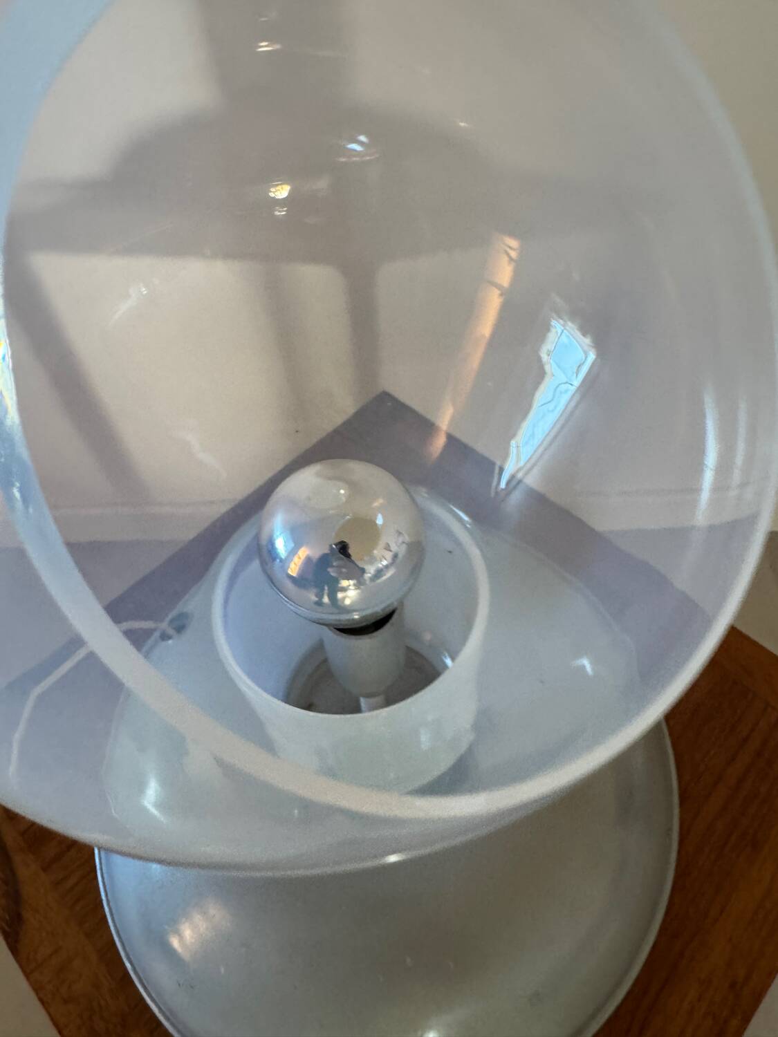 Vintage Italian lamp made of Murano glass.