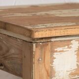Paire de tables de chevet basses blanches anciennes (c.1920)