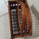 Porte-revue vintage en bambou, bois et rotin