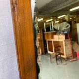Vintage 1960s solid wood standing mirror