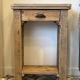 Raw wood workbench / console