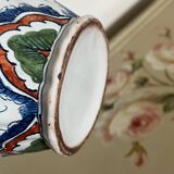 Petit vase peint à la main motifs oiseaux et fleurs