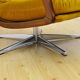 Swivel armchair in velor upholstery, 1970s