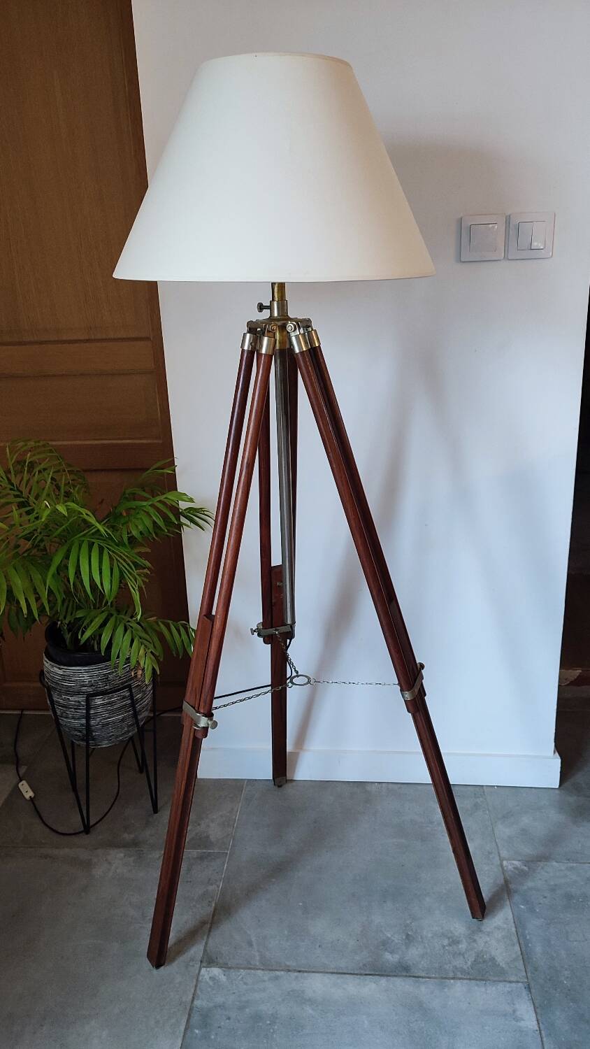 Large tripod floor lamp