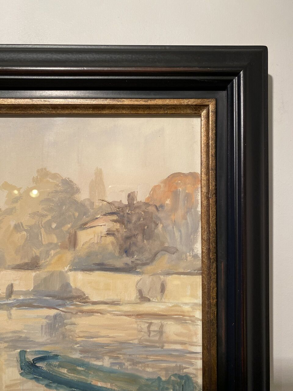 Old painting, edge of the Saône, XX century