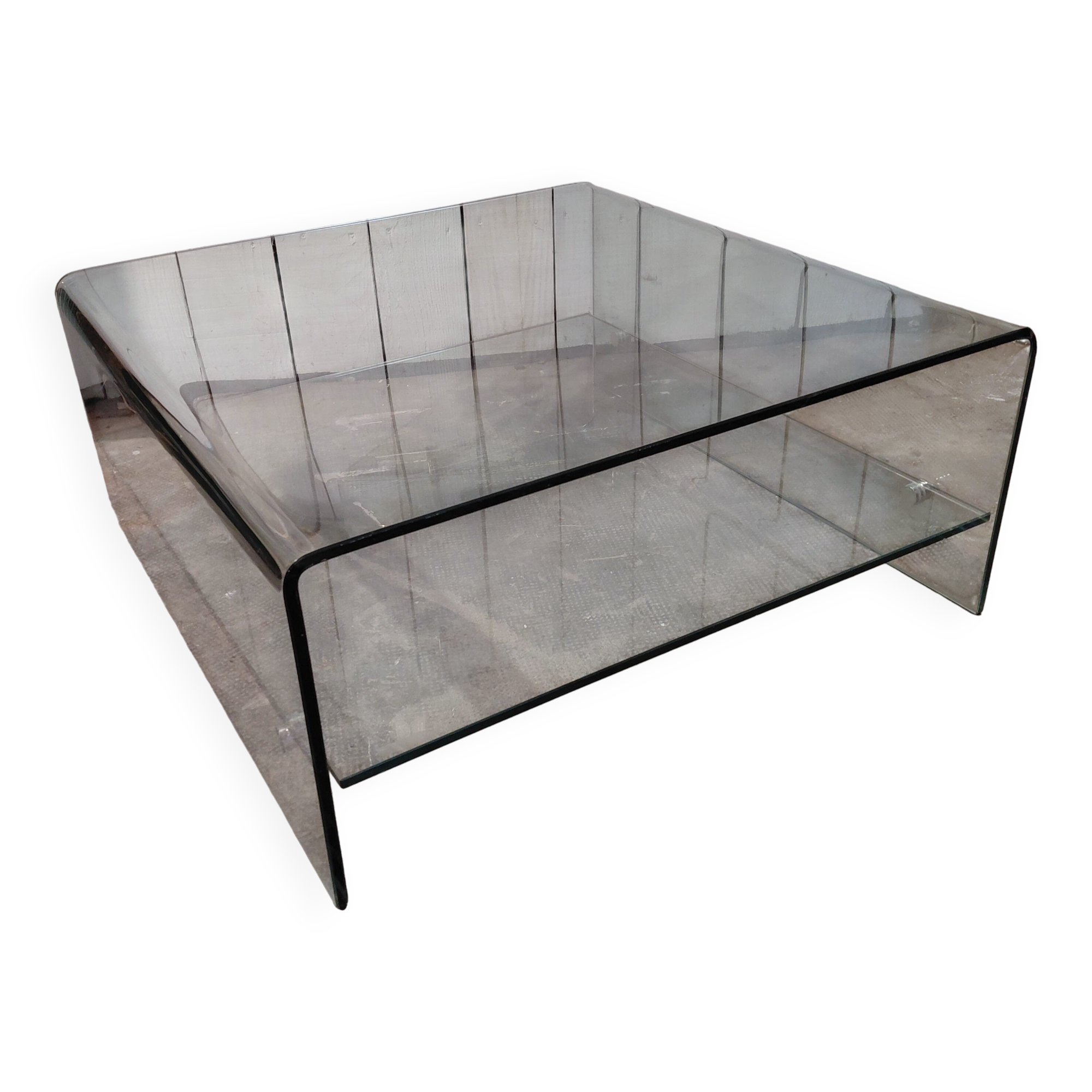 Glass coffee table