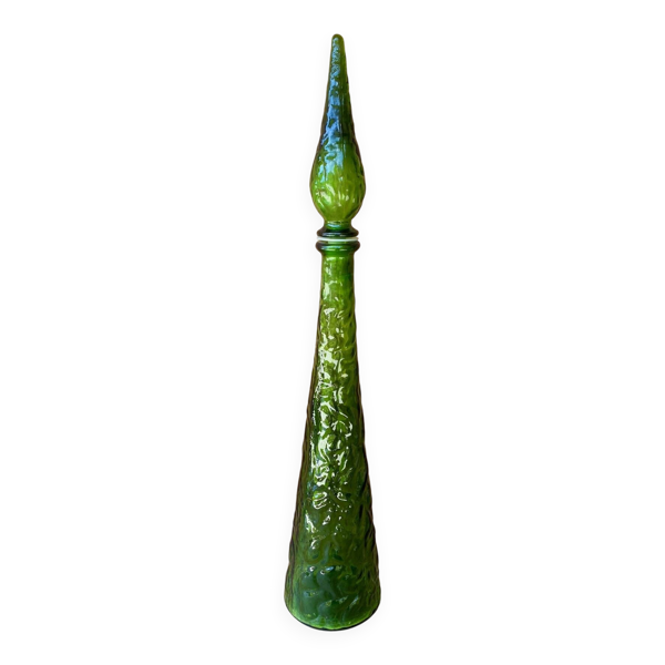 Carafe italienne Empoli verte années 70.
