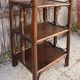 Small vintage shelf in rattan and wood — exotic bohemian, 60s 70s