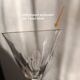 6 crystal water/wine glasses with flat ribs, vintage