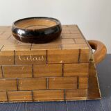 Souvenir lighthouse lamp from Calais in wood