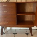 Commode vintage pieds compas