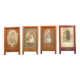 Set of 4 small wooden photo frames, standing frame