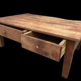 Table basse rustique 2 tiroirs