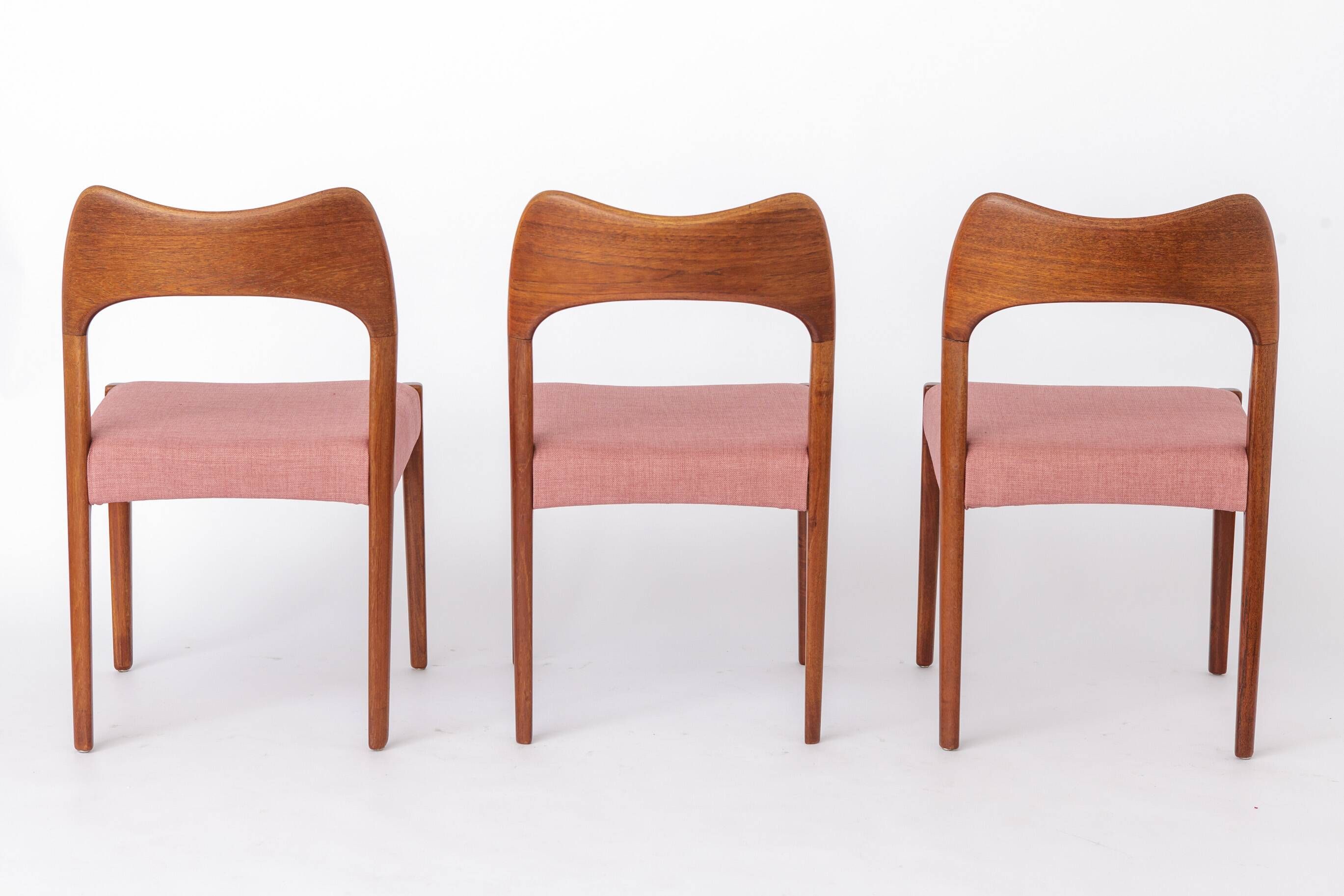 Set of 4 Arne Hovmand-Olsen Chairs for Mogens Kold 1950s Danish Mid Century