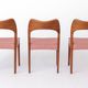 Set of 4 Arne Hovmand-Olsen Chairs for Mogens Kold 1950s Danish Mid Century