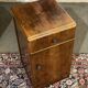 English Art Deco bedside table from the 1950s in walnut.