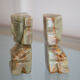 Pair of bookends onyx inca statues italy 50