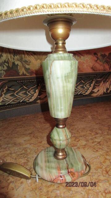 Pretty Onyx and brass table lamp