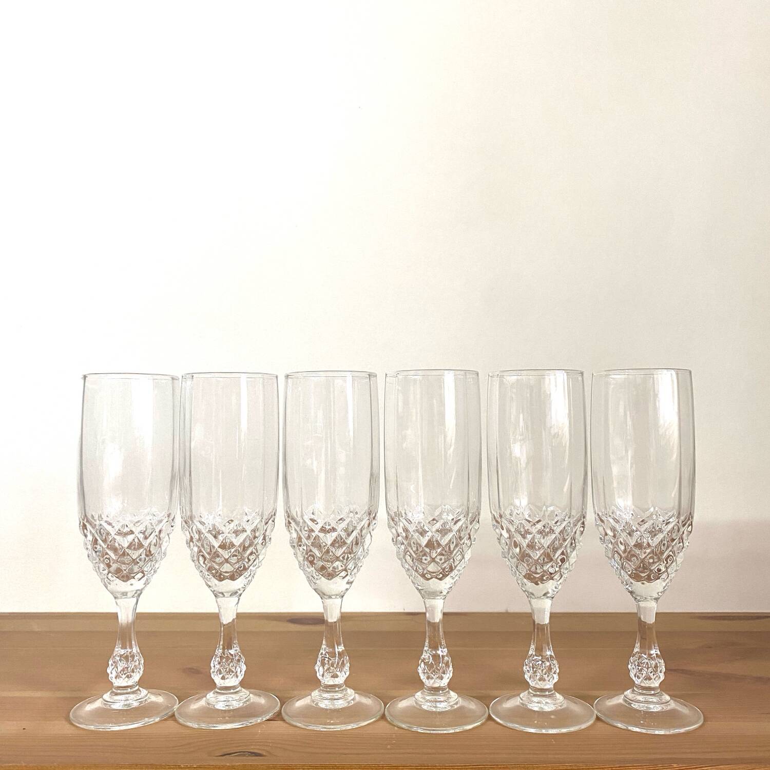 Glasses - vintage - Luminarc - Cristal d'Arques - "Chenonceaux" model - Very good condition
