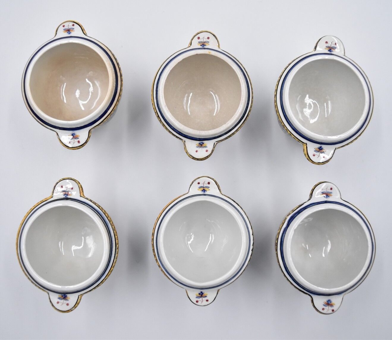 Service a cream Sarreguemines montmorency uc 6 pots 1 tray