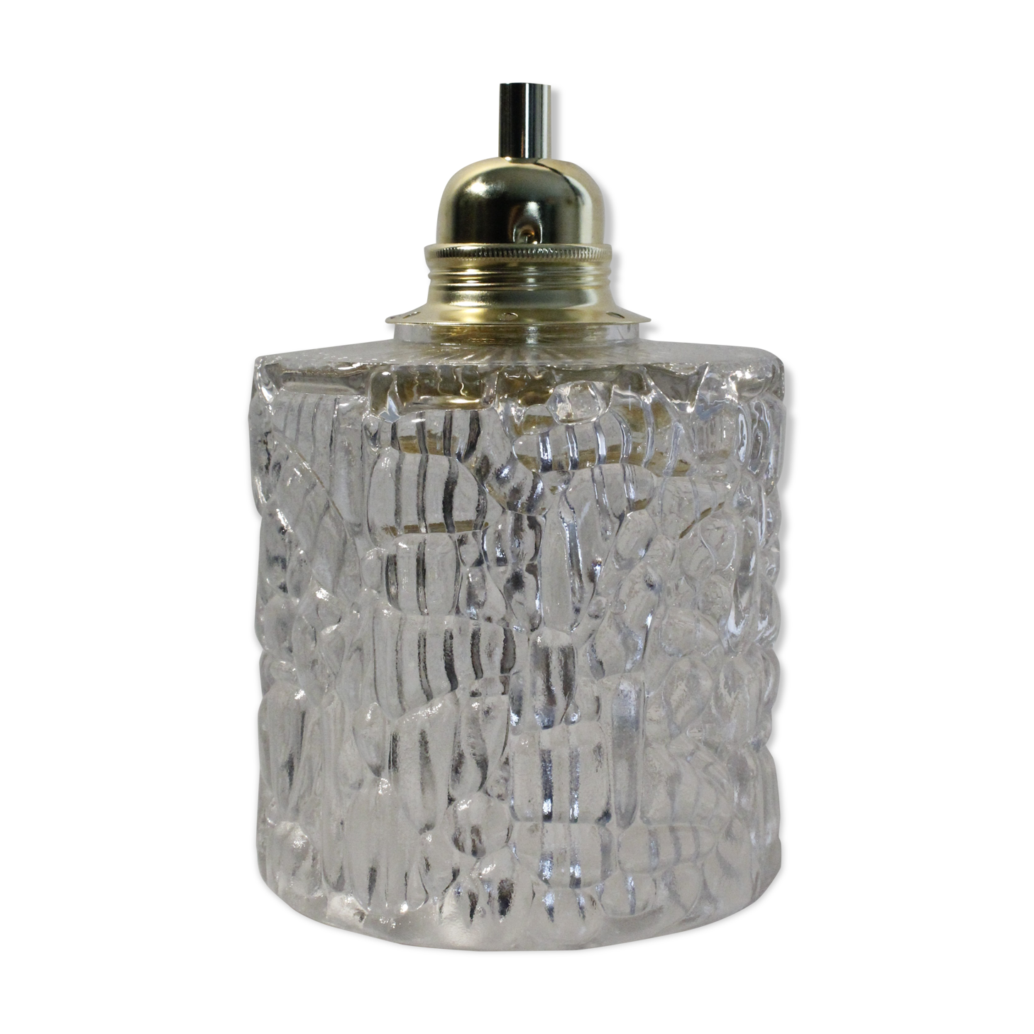 Vintage ball machine cylindrical clear glass