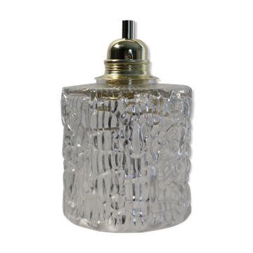 Baladeuse vintage globe cylindrique en verre clair